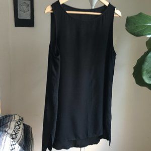 Eileen Fisher Bateau-Neck Silk Georgette Tank